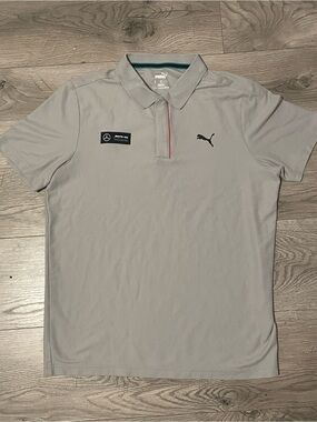 Puma X Mercedes Grey Polo short Sleeve shirt